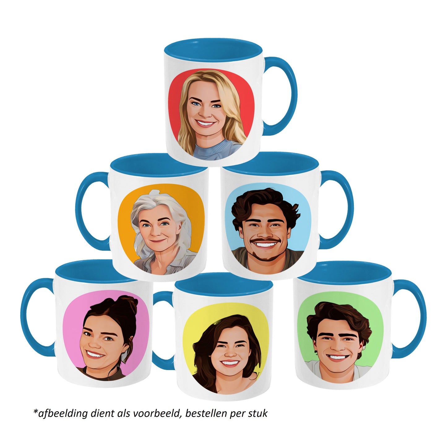 Mokkie - Cartoon Lichtblauw