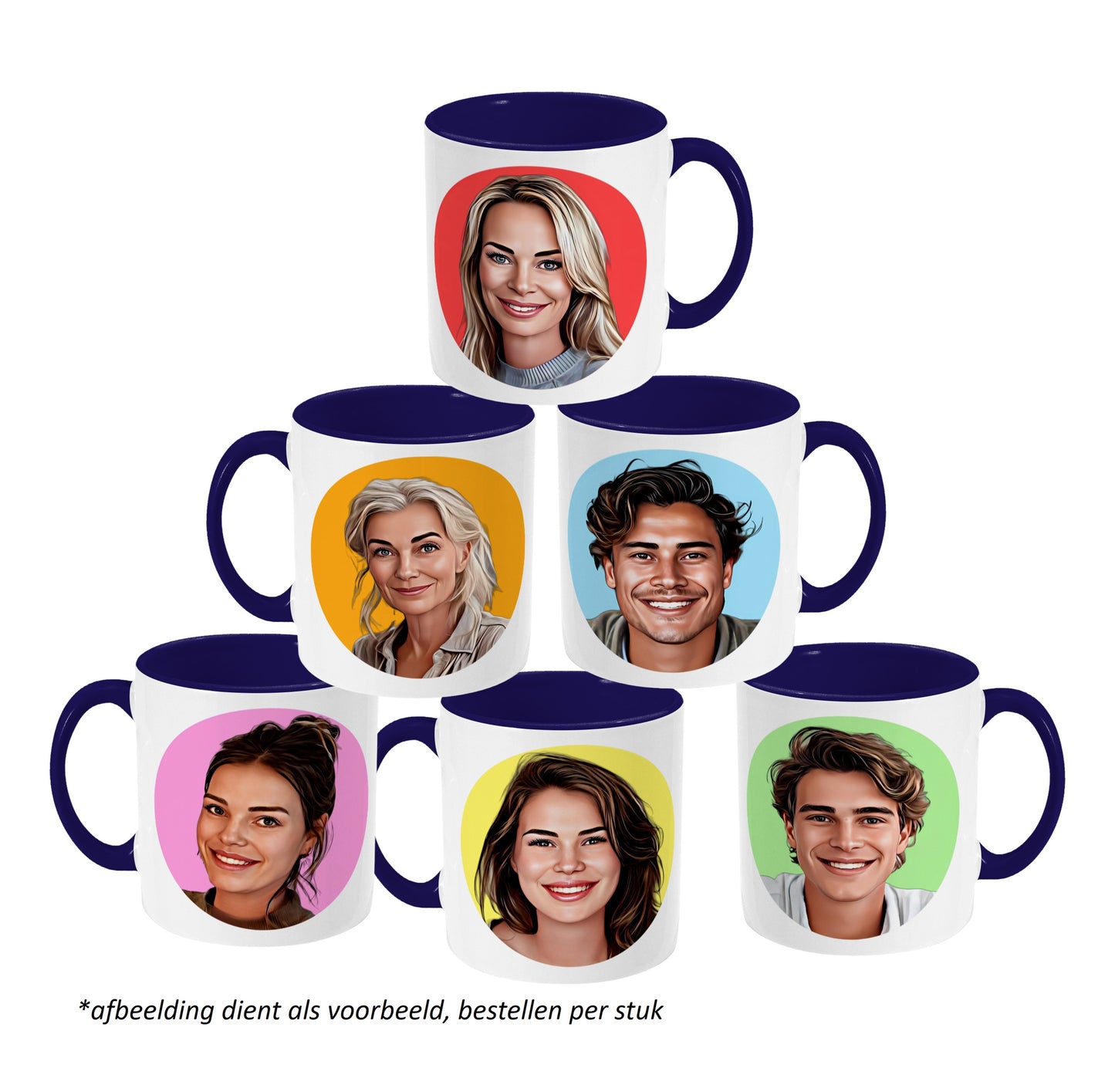 Mokkie - Tekening Kleur - Donkerblauw