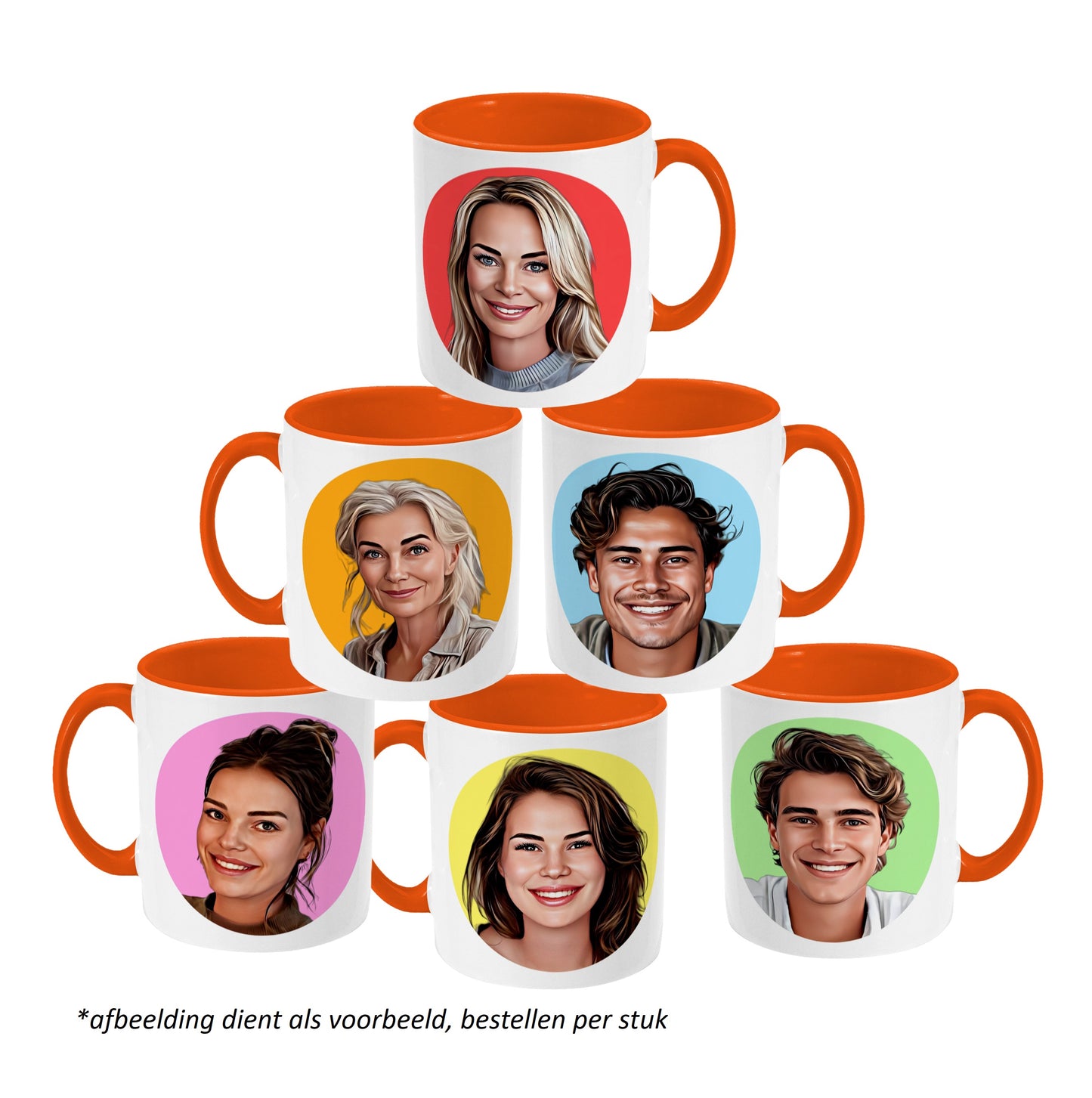 Mokkie - Tekening Kleur - Oranje