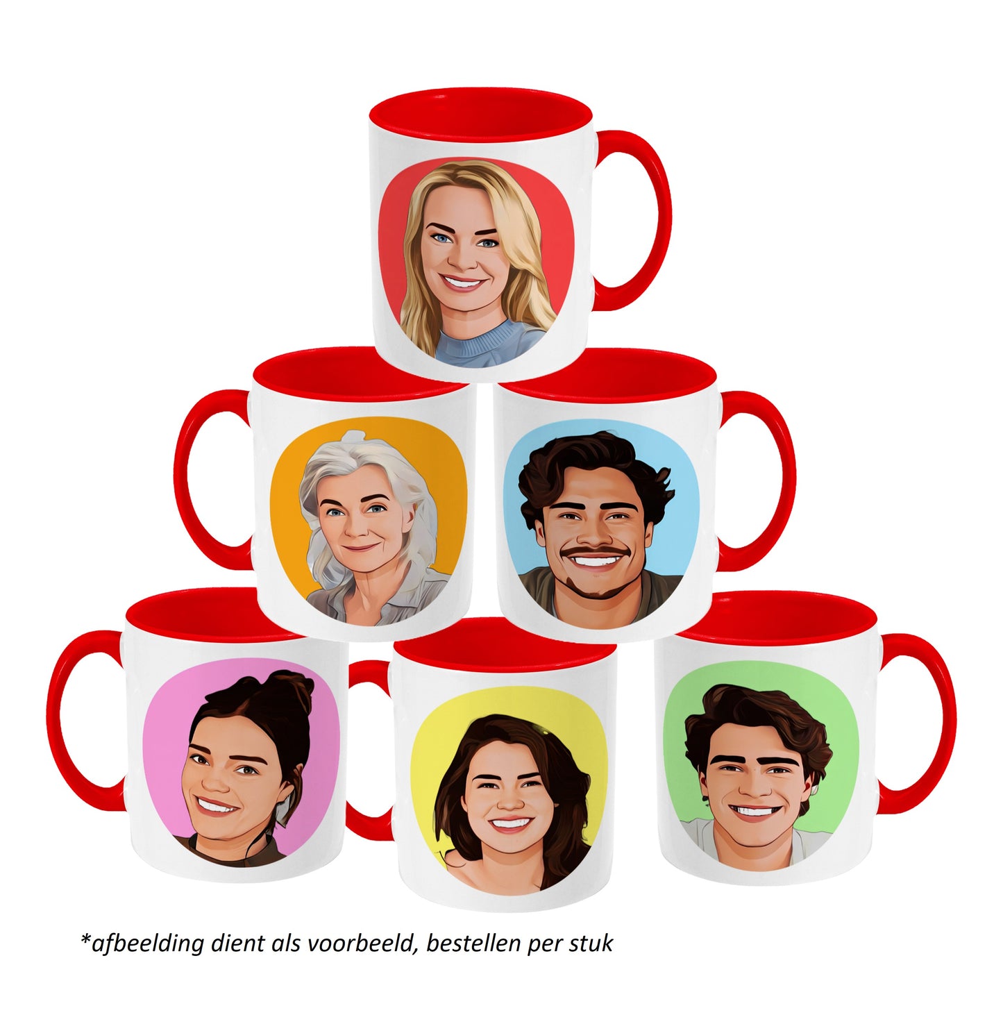 Mokkie - Cartoon Rood