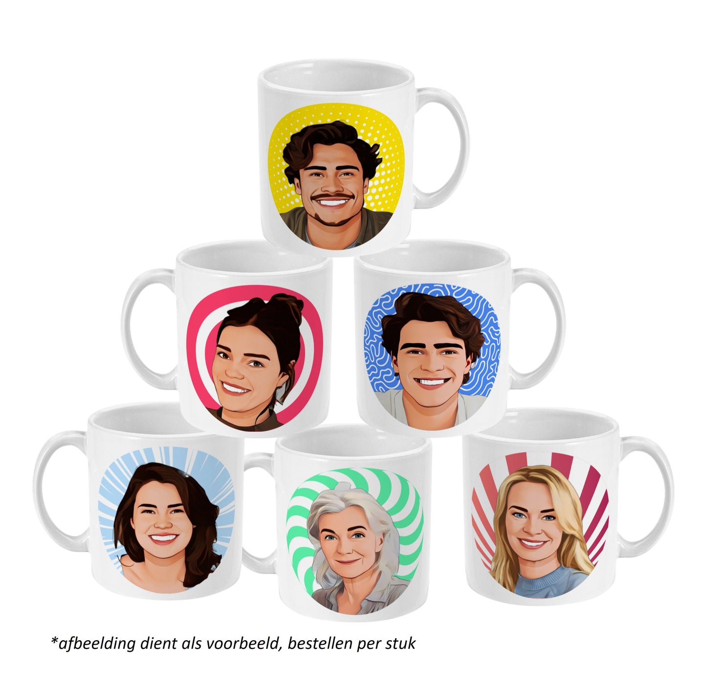 Mokkie - Cartoon Wit