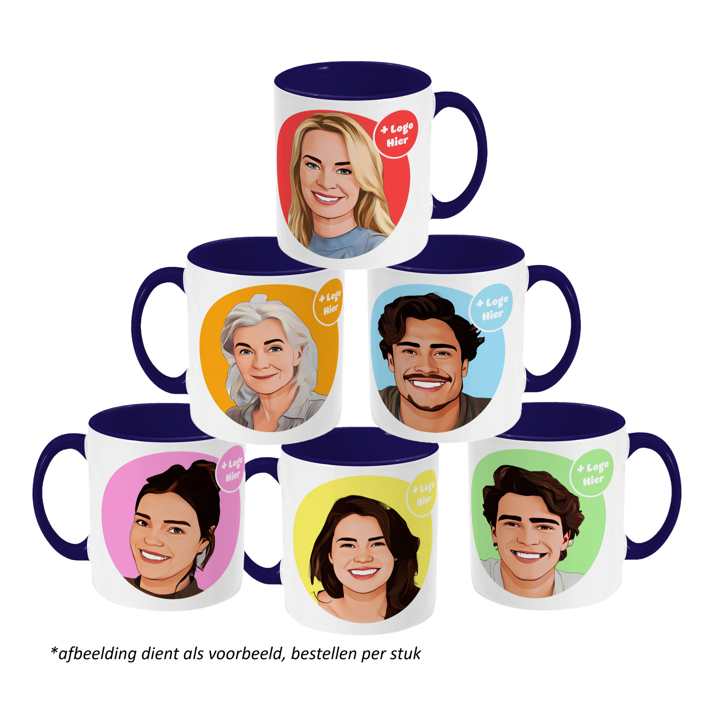 Mokkie | Cartoon Donkerblauw